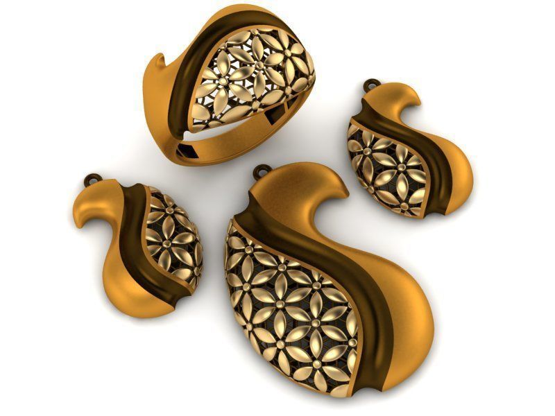 93 Pendent Set 3dm  3D print model_41