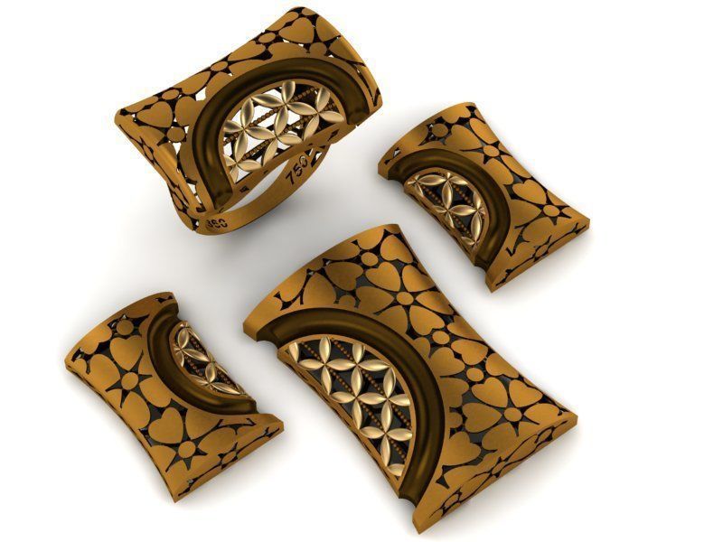 93 Pendent Set 3dm  3D print model_45