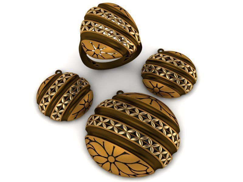 93 Pendent Set 3dm  3D print model_47