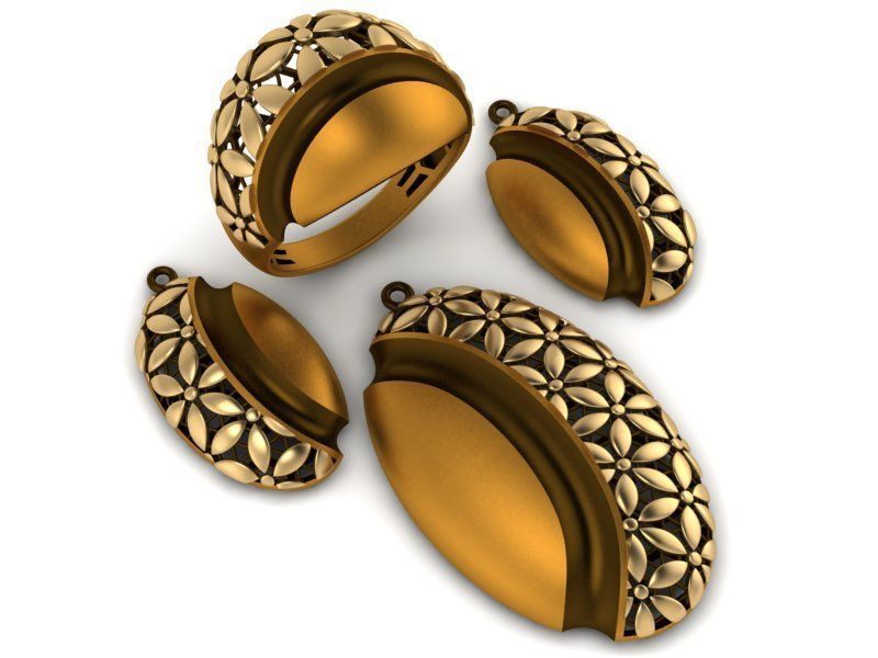 93 Pendent Set 3dm  3D print model_44