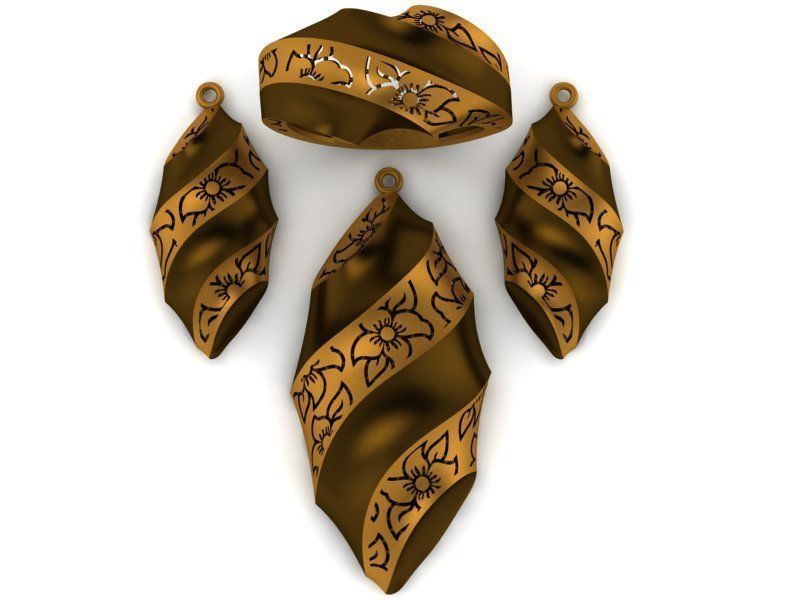 93 Pendent Set 3dm  3D print model_31