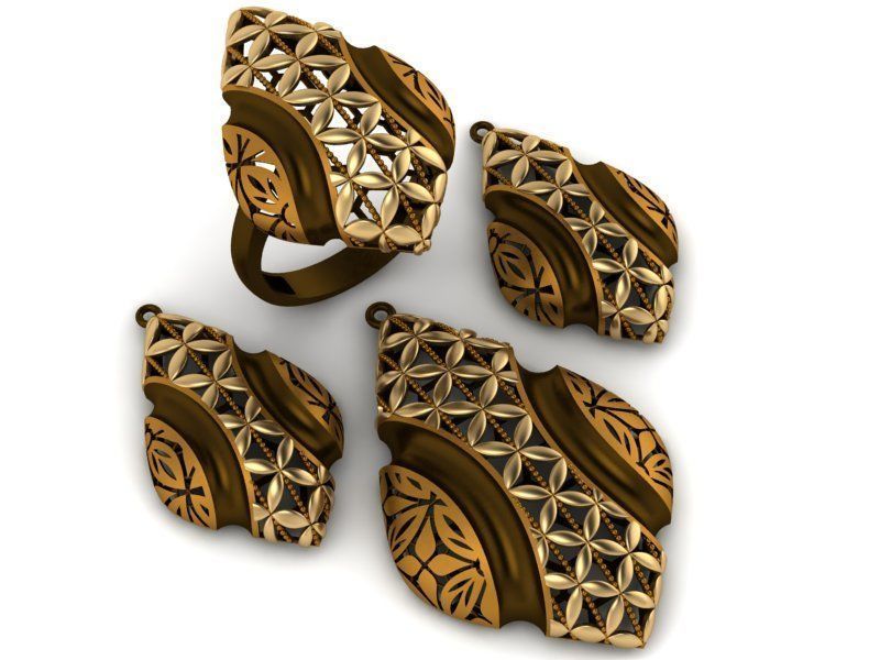 93 Pendent Set 3dm  3D print model_51