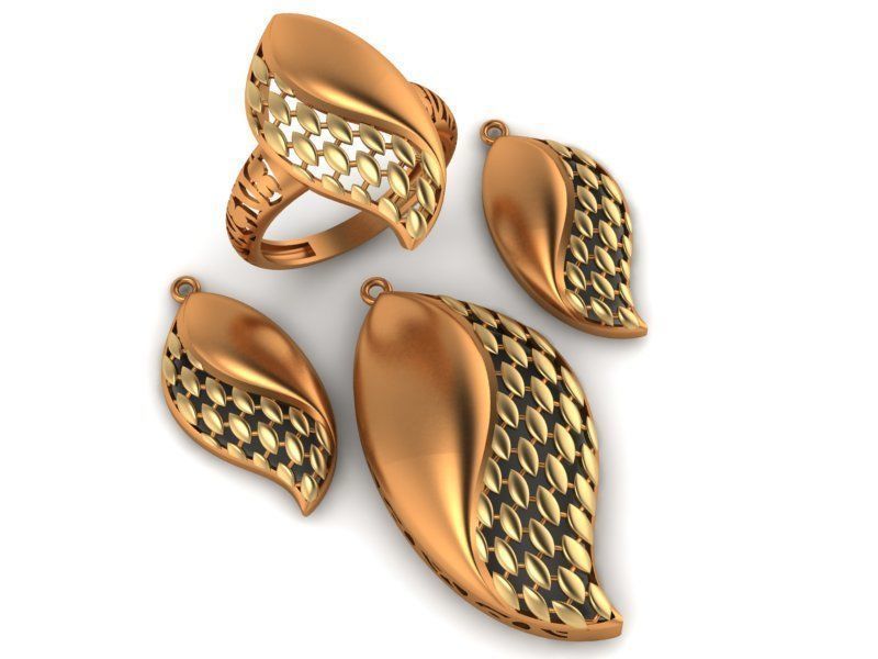 93 Pendent Set 3dm  3D print model_5