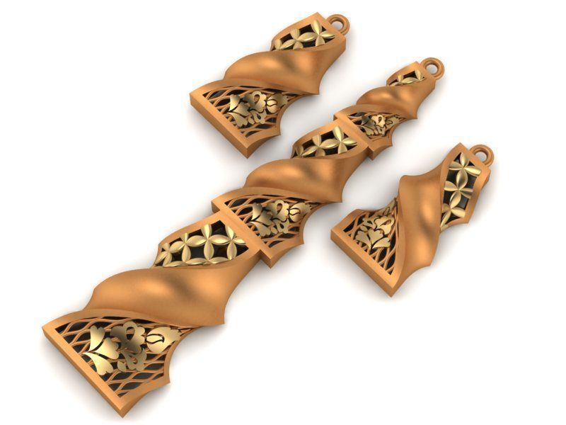 93 Pendent Set 3dm  3D print model_26