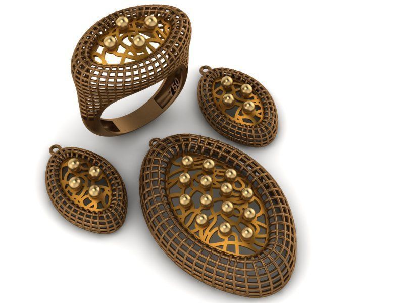 93 Pendent Set 3dm  3D print model_81