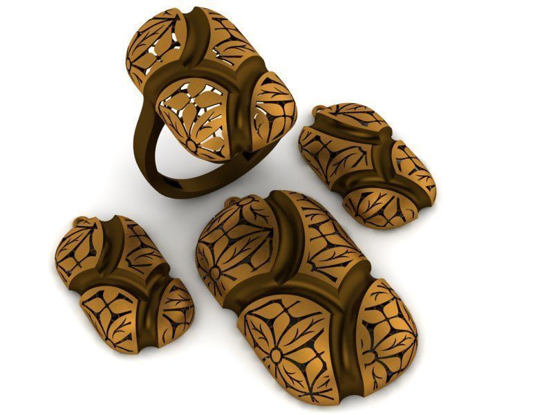 93 Pendent Set 3dm  3D print model_54