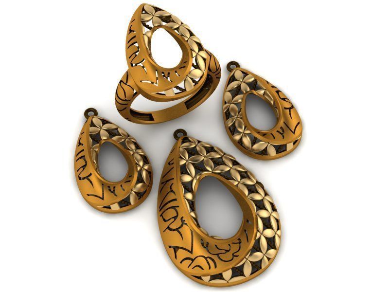 93 Pendent Set 3dm  3D print model_20