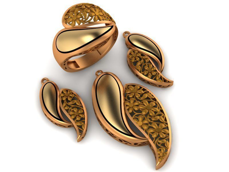 93 Pendent Set 3dm  3D print model_21