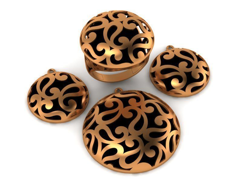 93 Pendent Set 3dm  3D print model_34