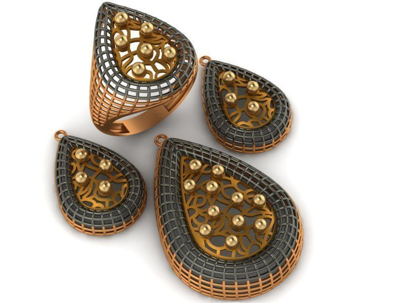 93 Pendent Set 3dm  3D print model_80