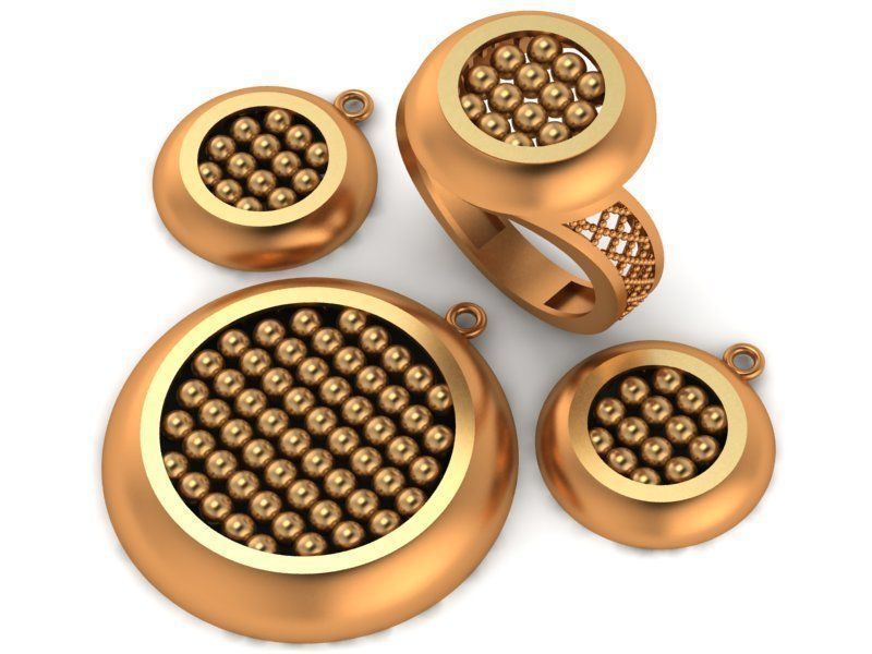 93 Pendent Set 3dm  3D print model_25