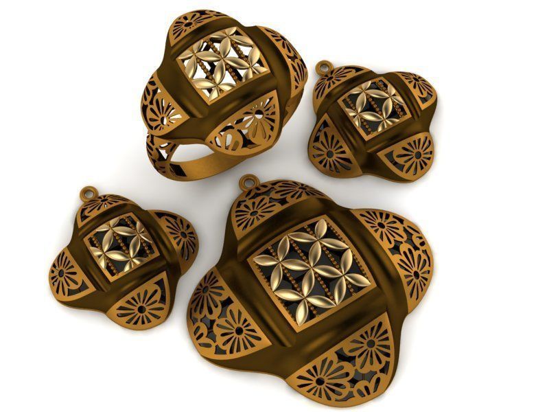 93 Pendent Set 3dm  3D print model_56