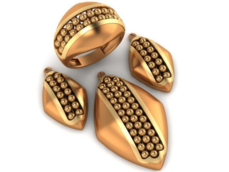 93 Pendent Set 3dm  3D print model_24