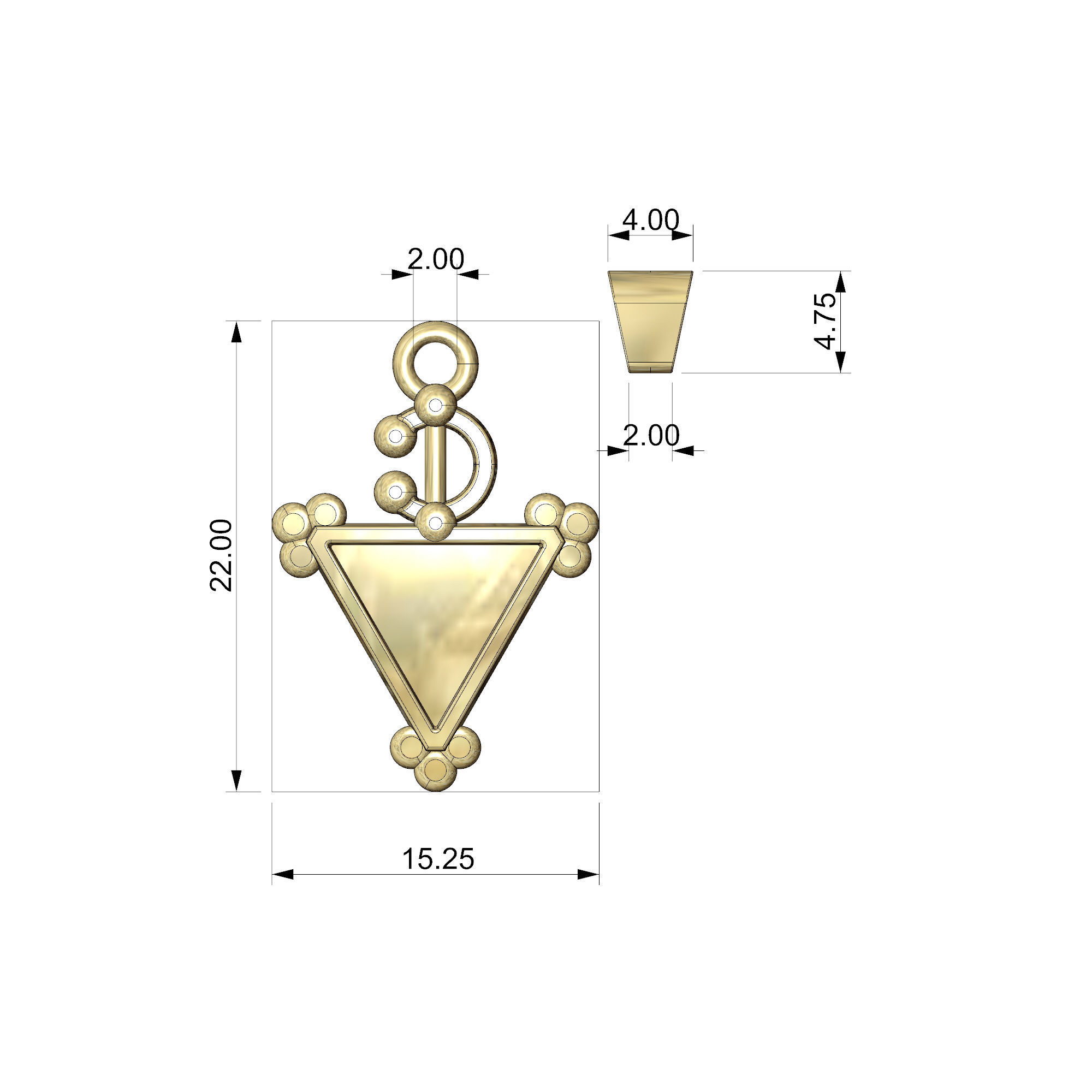 BERBER PENDANT FIBULA 3D PRINT MODEL 3D print model_19