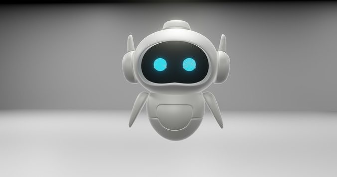 Cute Robo Futuristic Android Robot free 3D model | CGTrader