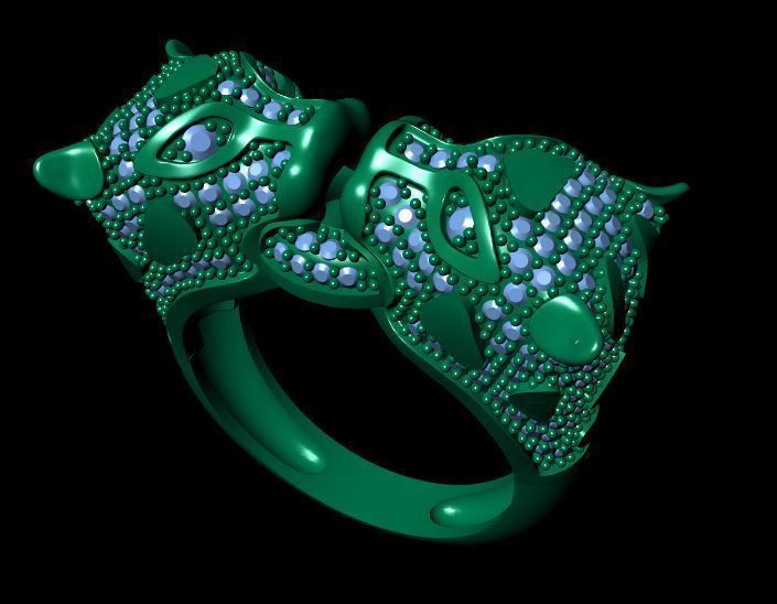 Lion ring 3D print model_1