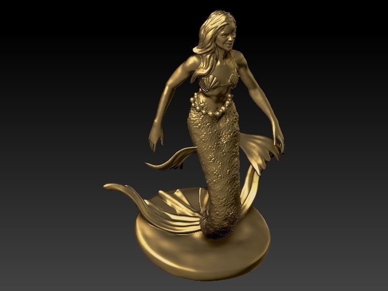 Mermaid 3D print model_4