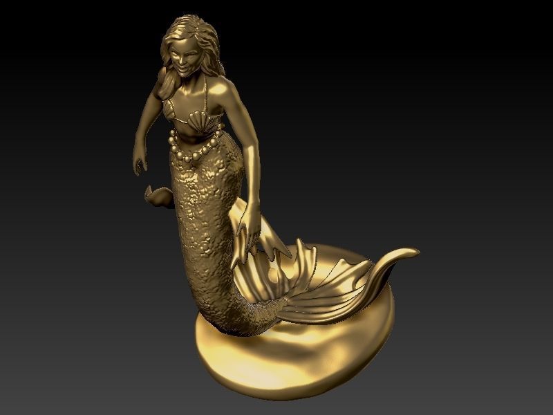 Mermaid 3D print model_5
