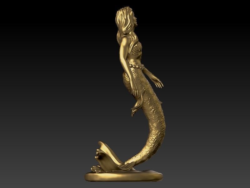 Mermaid 3D print model_3