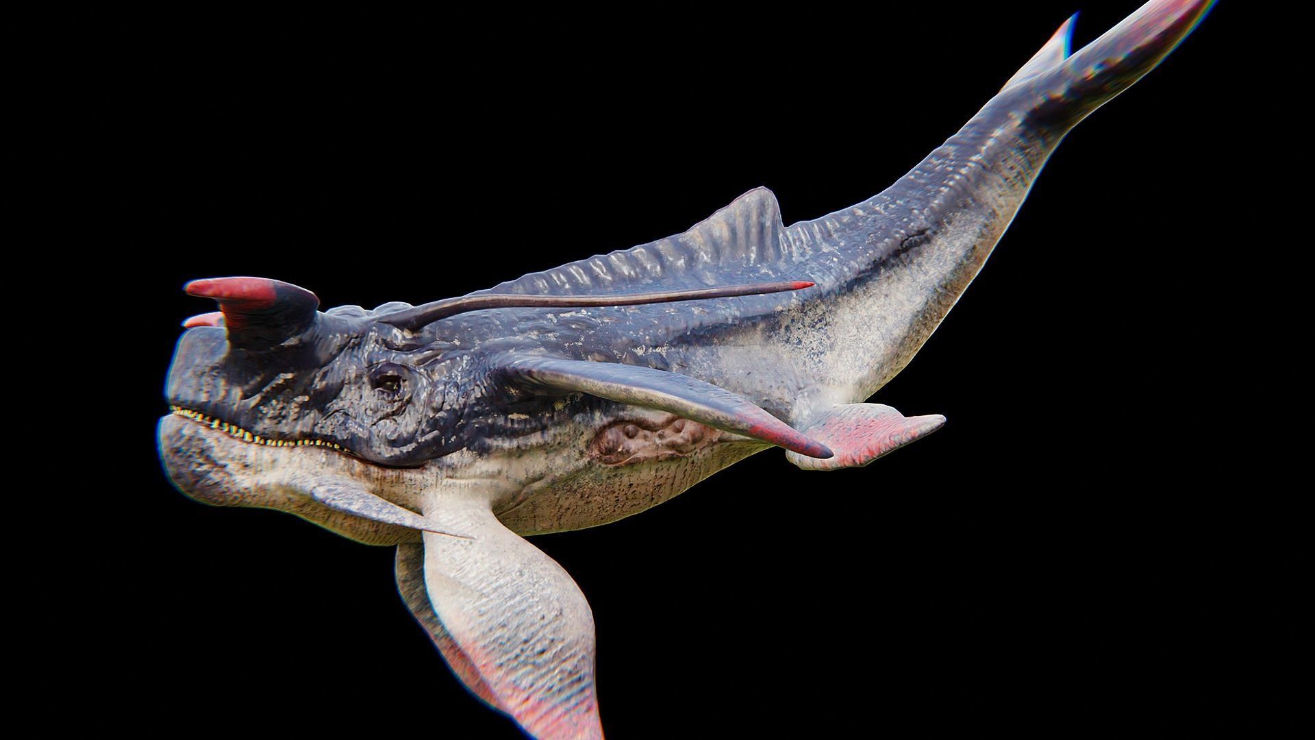 Alien Whale Creature Low-poly 3D model_27