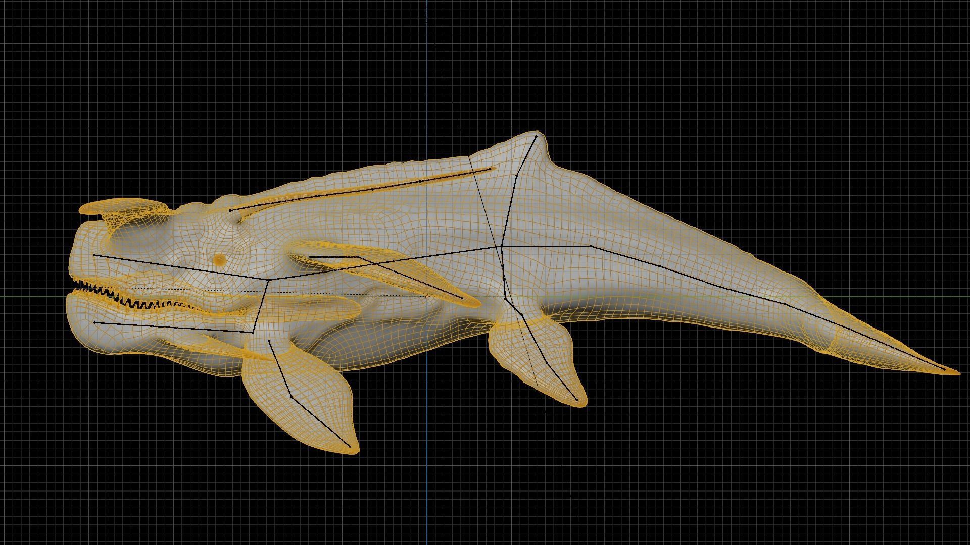 Alien Whale Creature Low-poly 3D model_19
