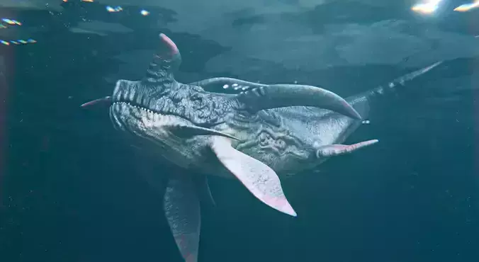 Alien Whale Creature Low-poly 3D model