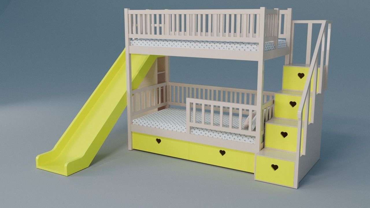 Kids bedroom 2 3D model_2