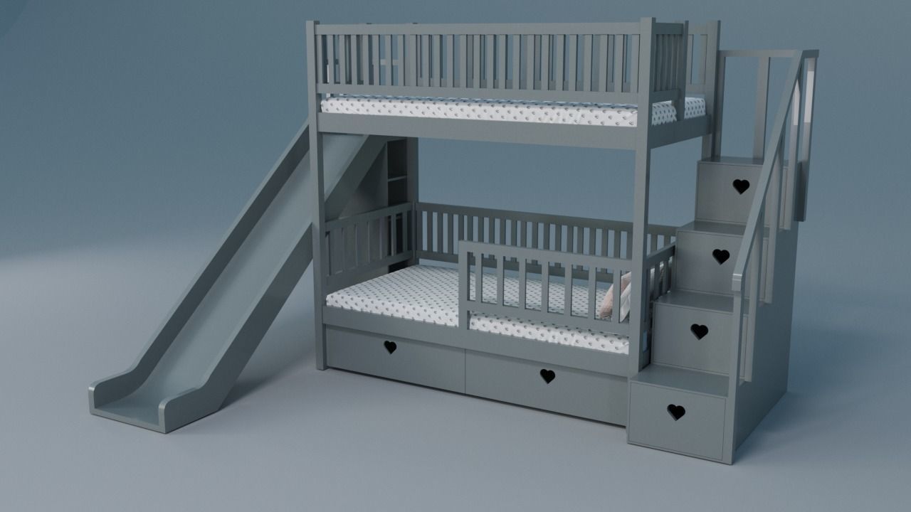 Kids bedroom 2 3D model_9
