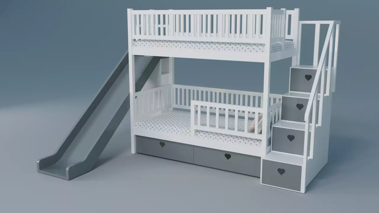 Kids bedroom 2 3D model_0