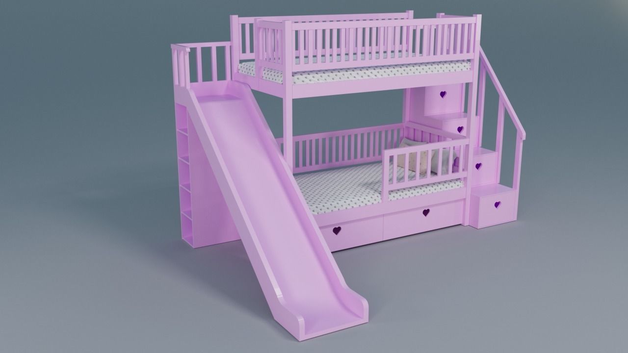 Kids bedroom 2 3D model_8