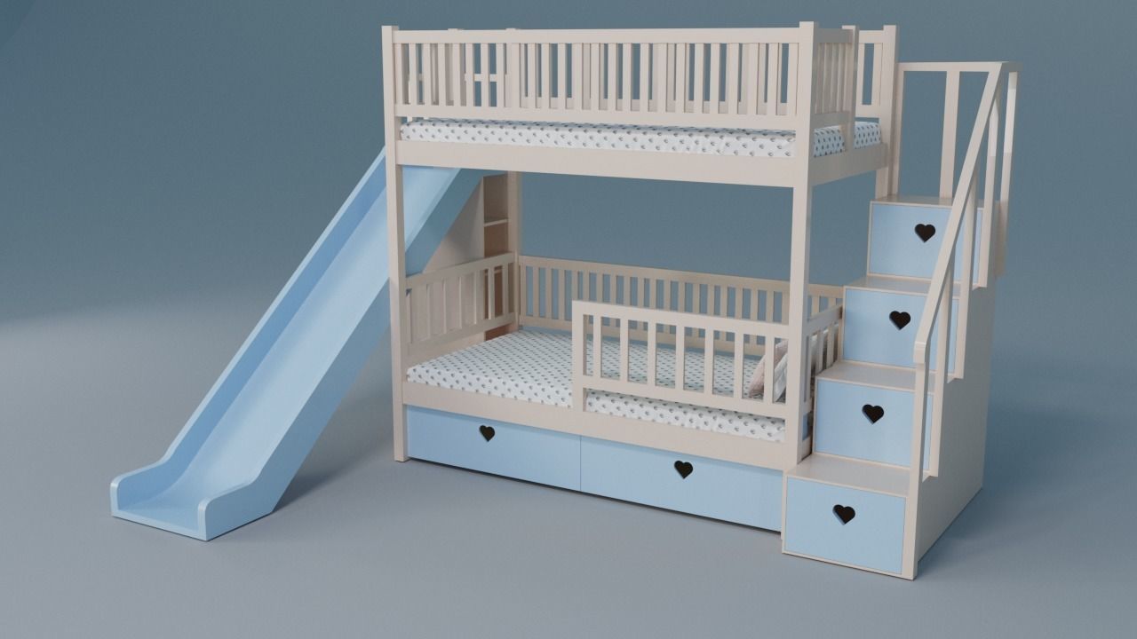 Kids bedroom 2 3D model_7