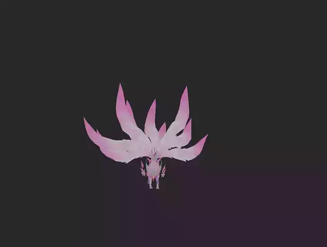 Pink nine tailed fox