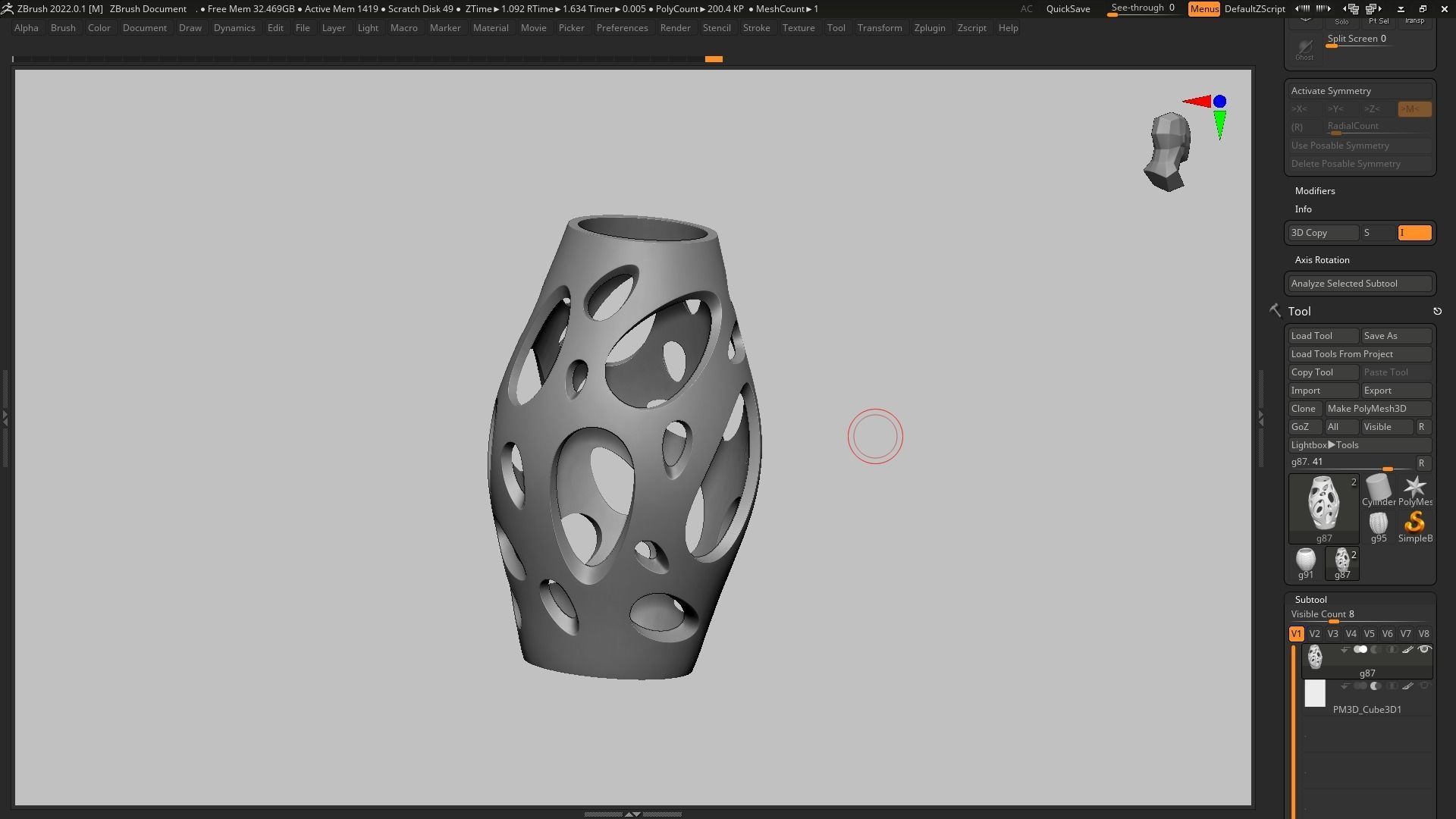 pot g87 3D print model  3D print model_9