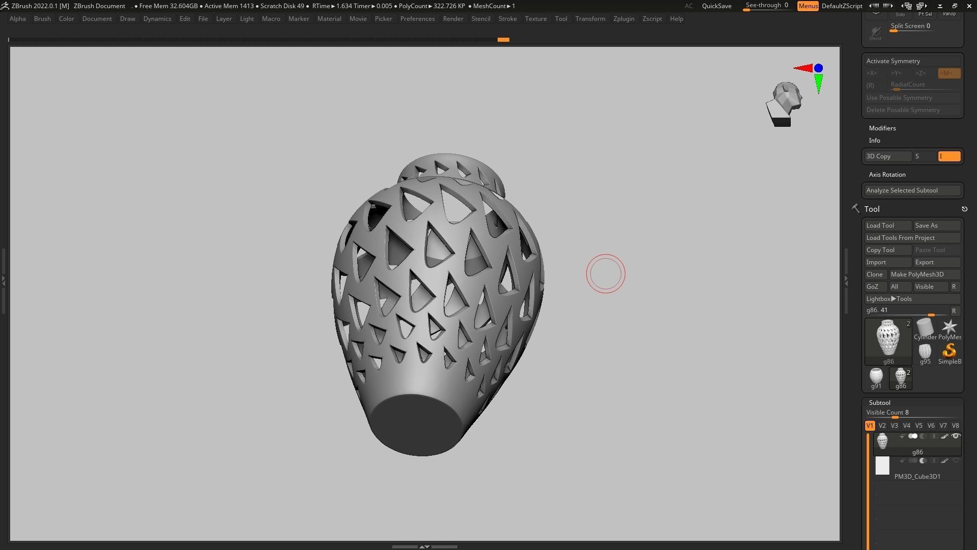 pot g86 3D print model  3D print model_14