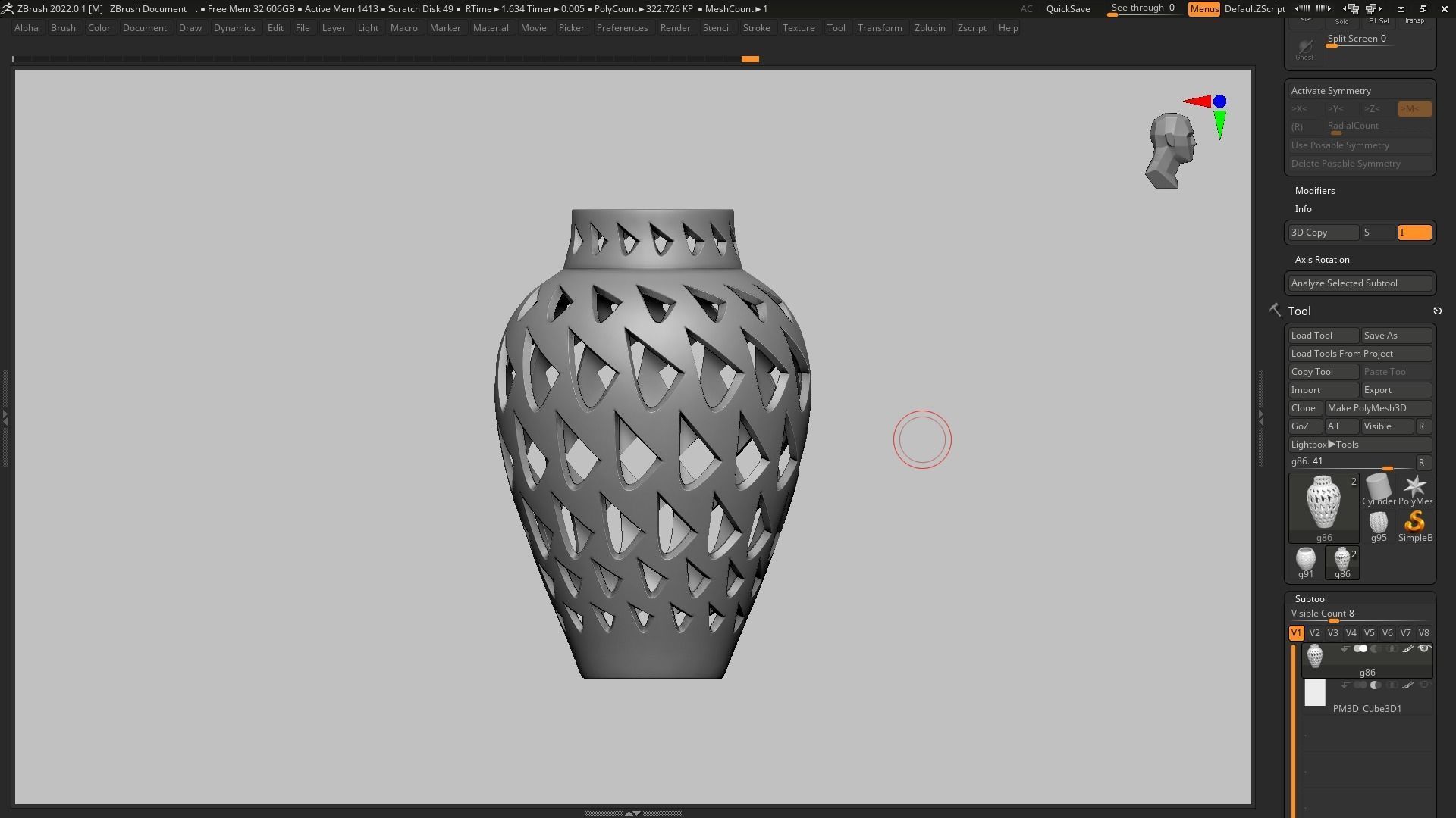 pot g86 3D print model  3D print model_12