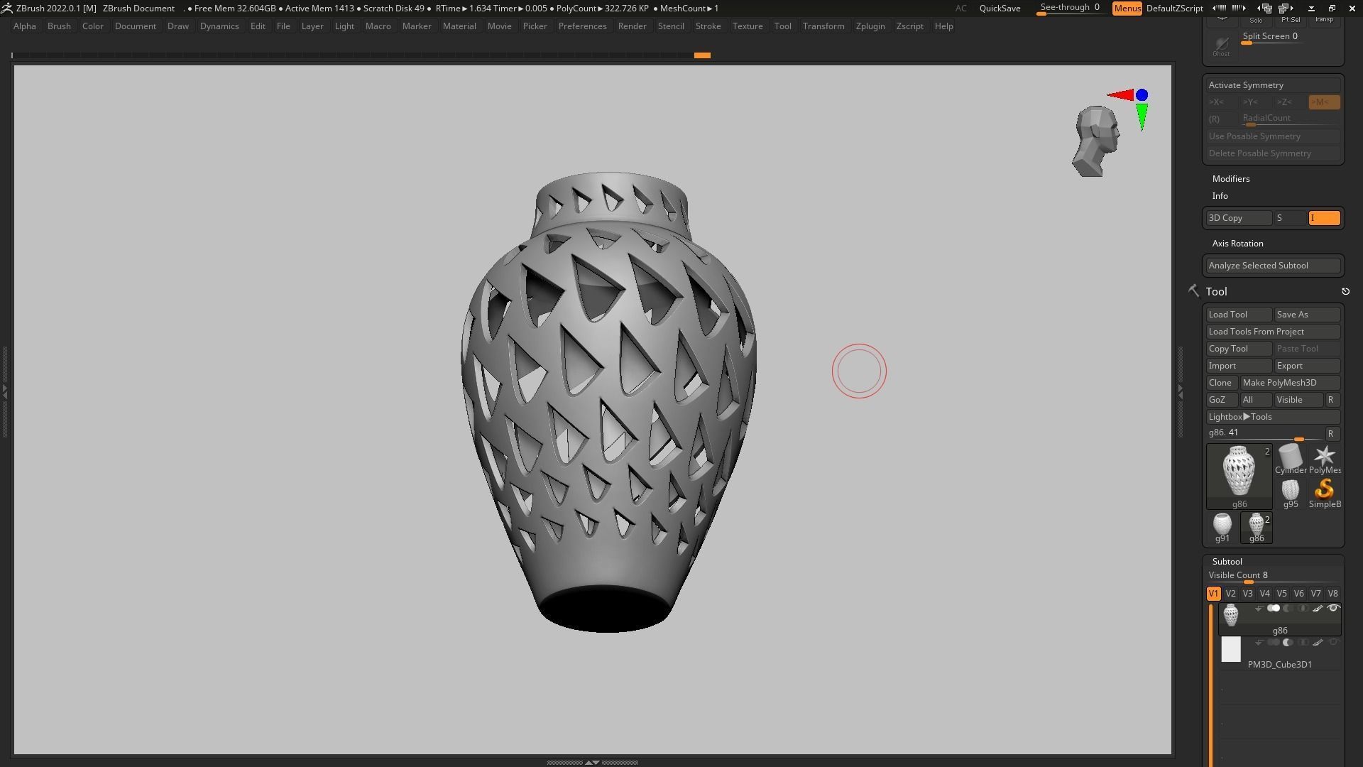 pot g86 3D print model  3D print model_13