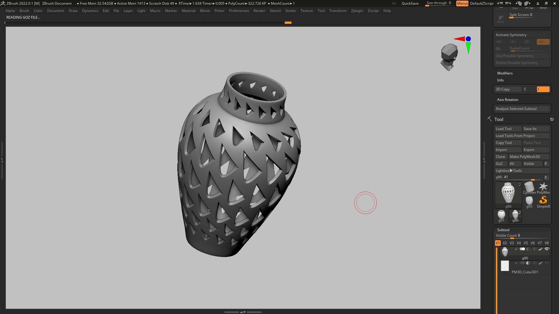 pot g86 3D print model  3D print model_7
