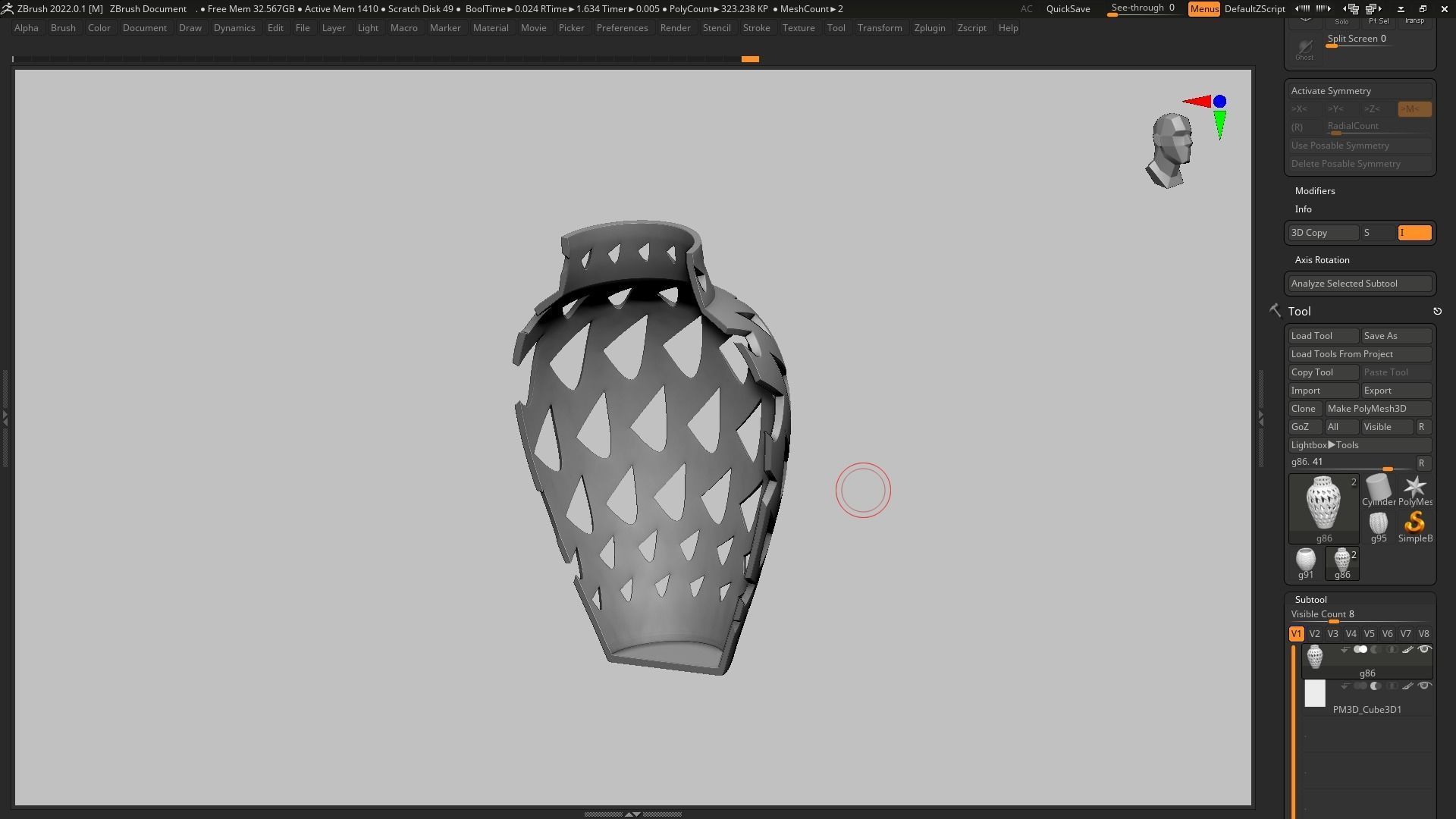 pot g86 3D print model  3D print model_19