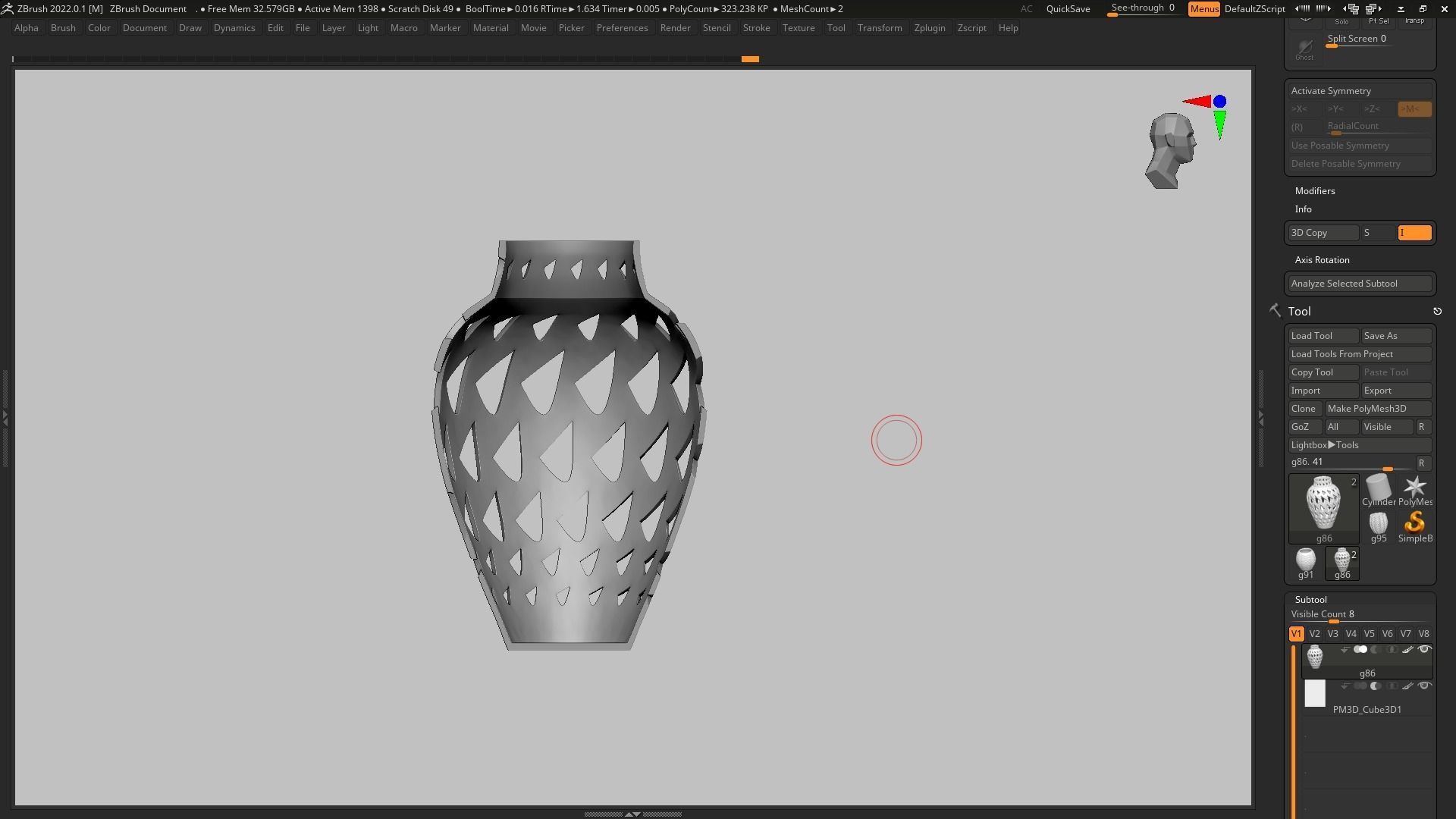 pot g86 3D print model  3D print model_17