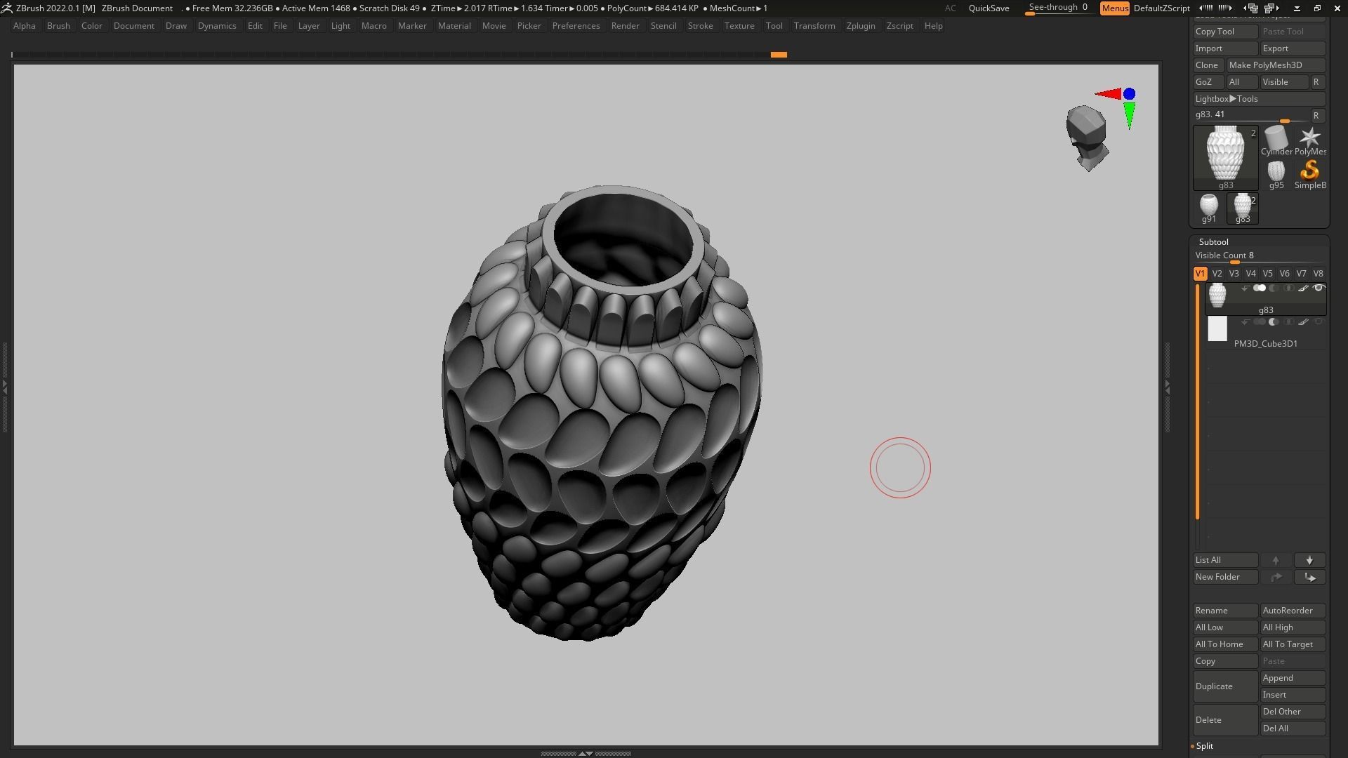 pot g83 3D print model  3D print model_8