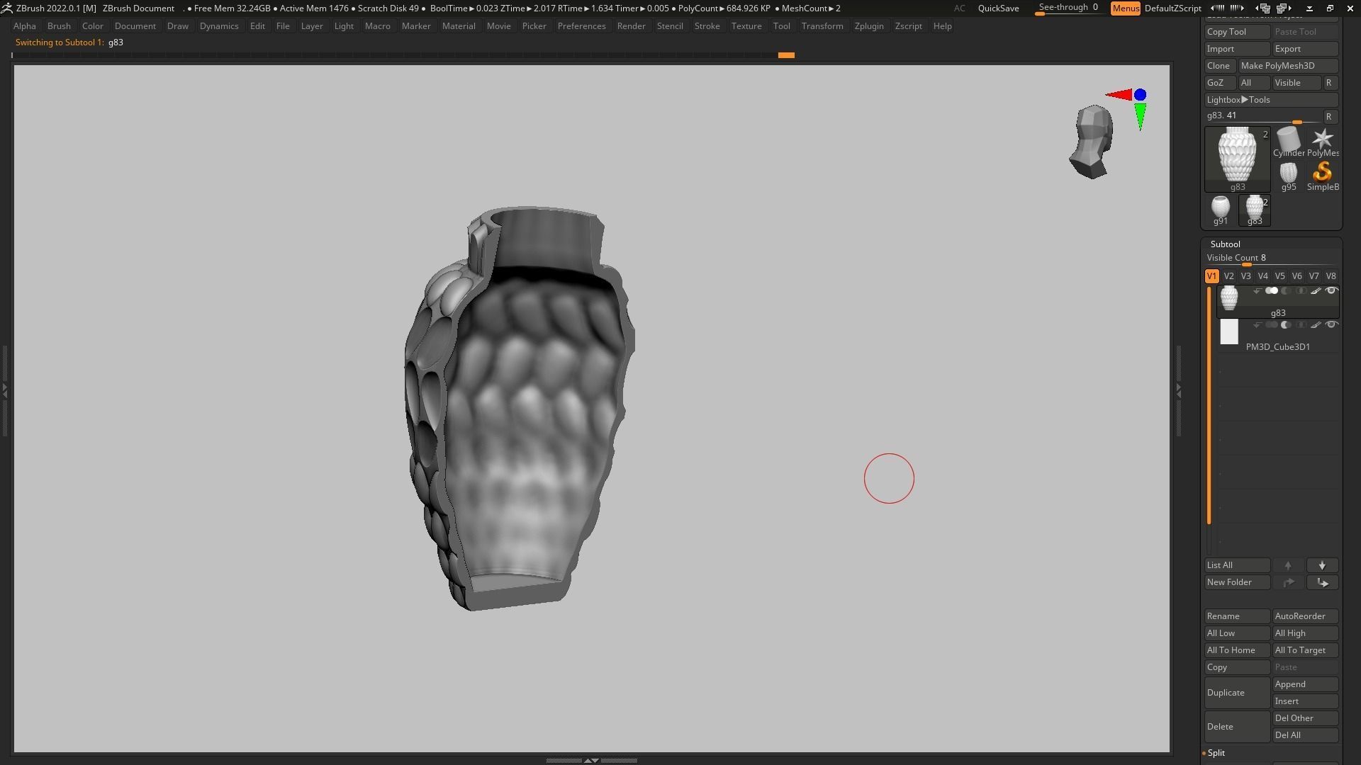 pot g83 3D print model  3D print model_15