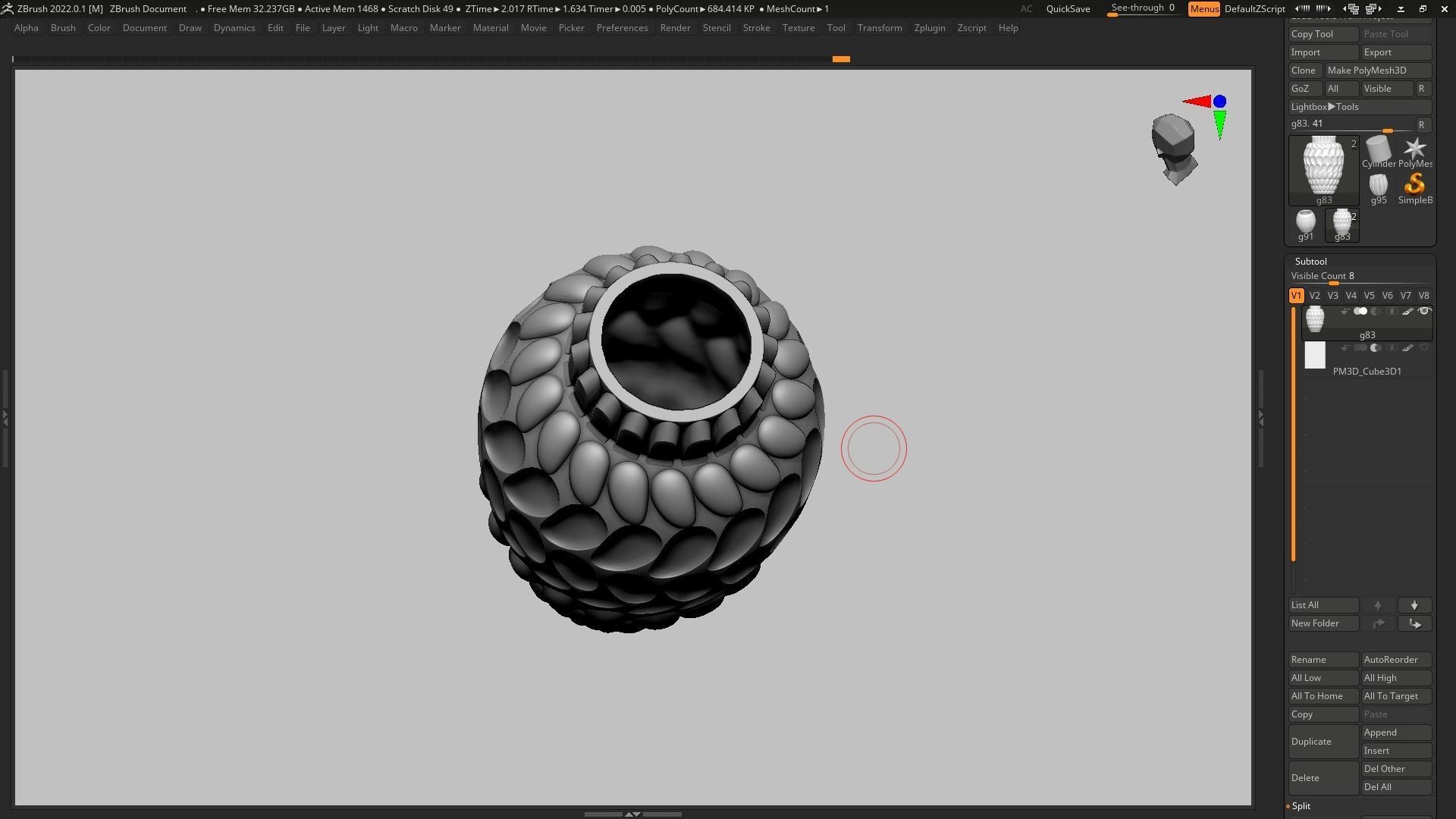 pot g83 3D print model  3D print model_9