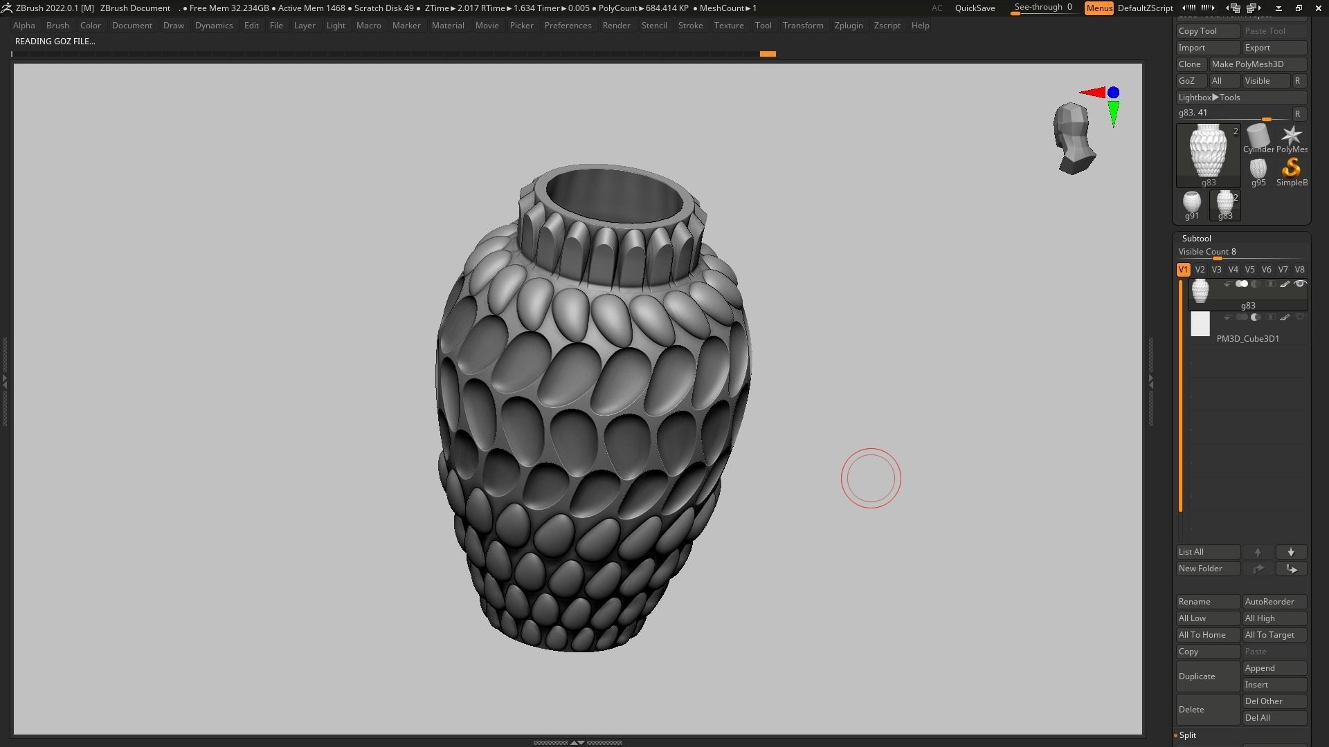 pot g83 3D print model  3D print model_7