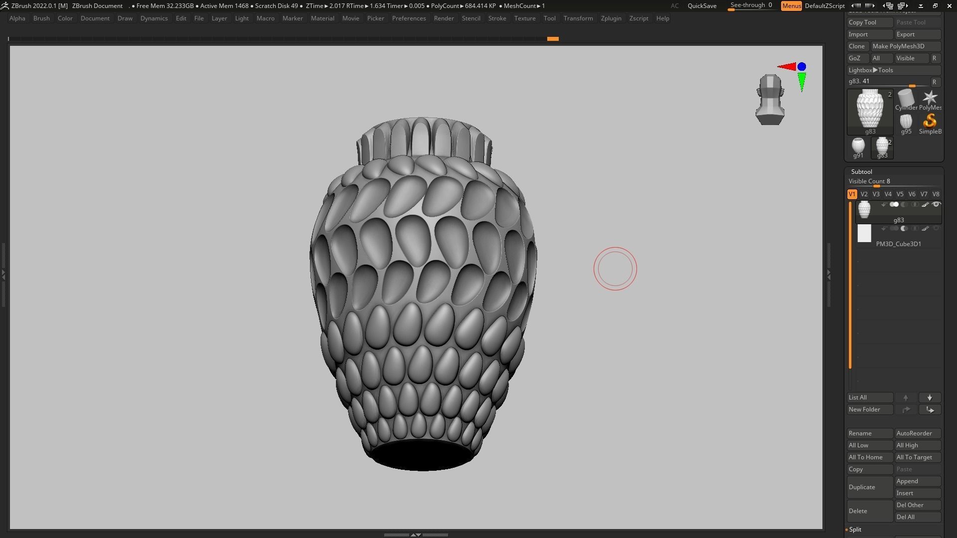 pot g83 3D print model  3D print model_10