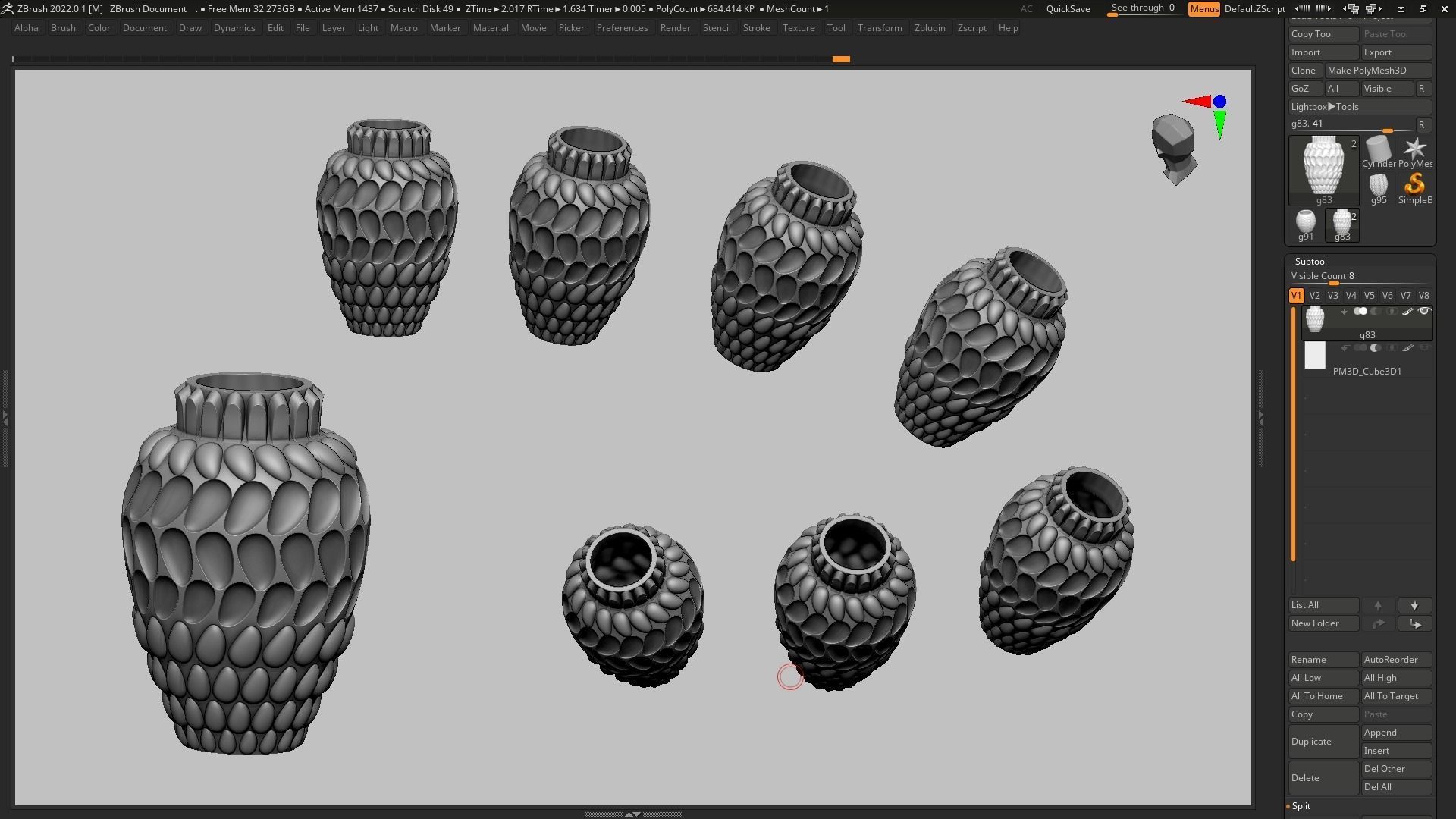 pot g83 3D print model  3D print model_12