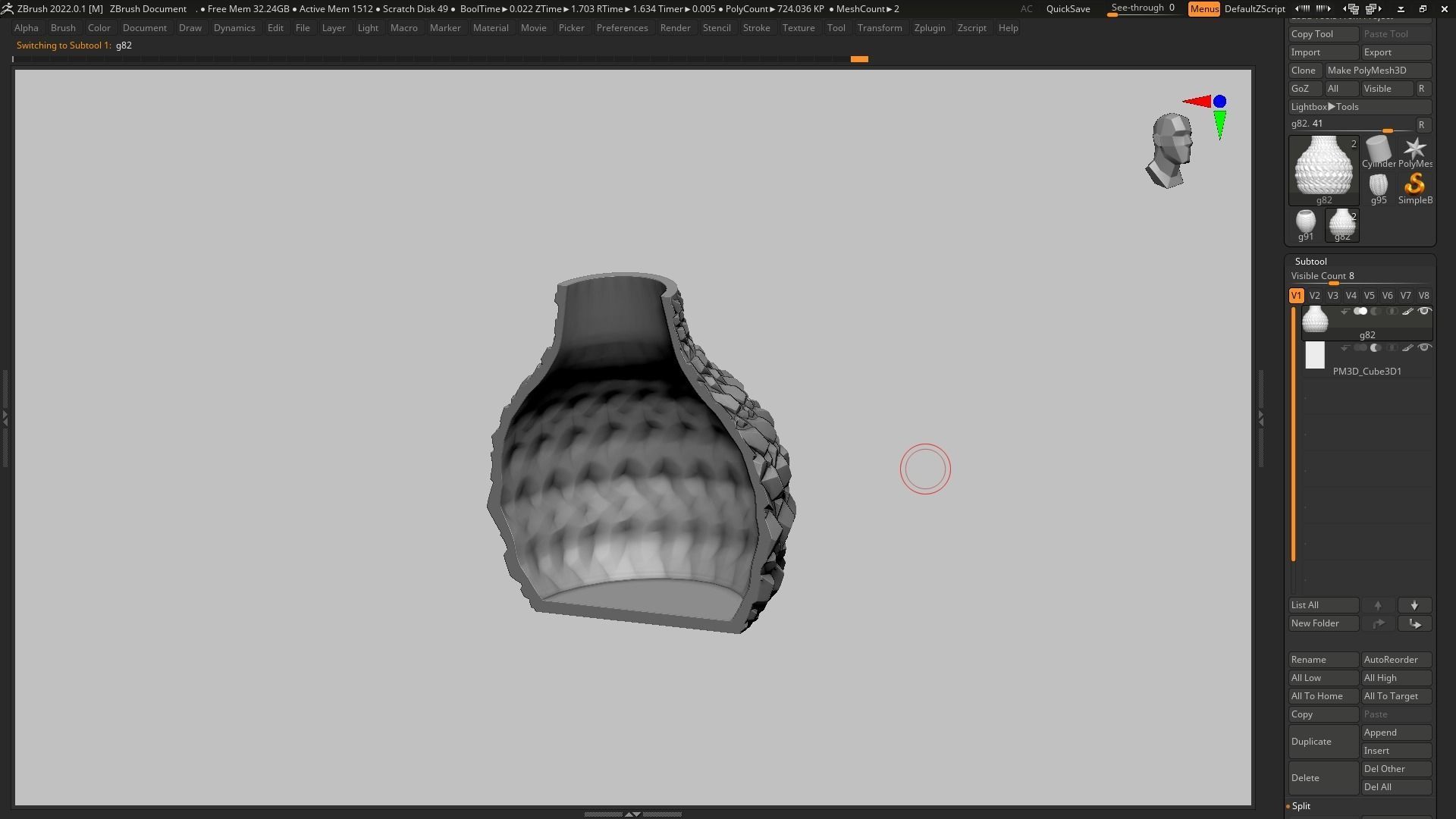 pot g82 3D print model  3D print model_17