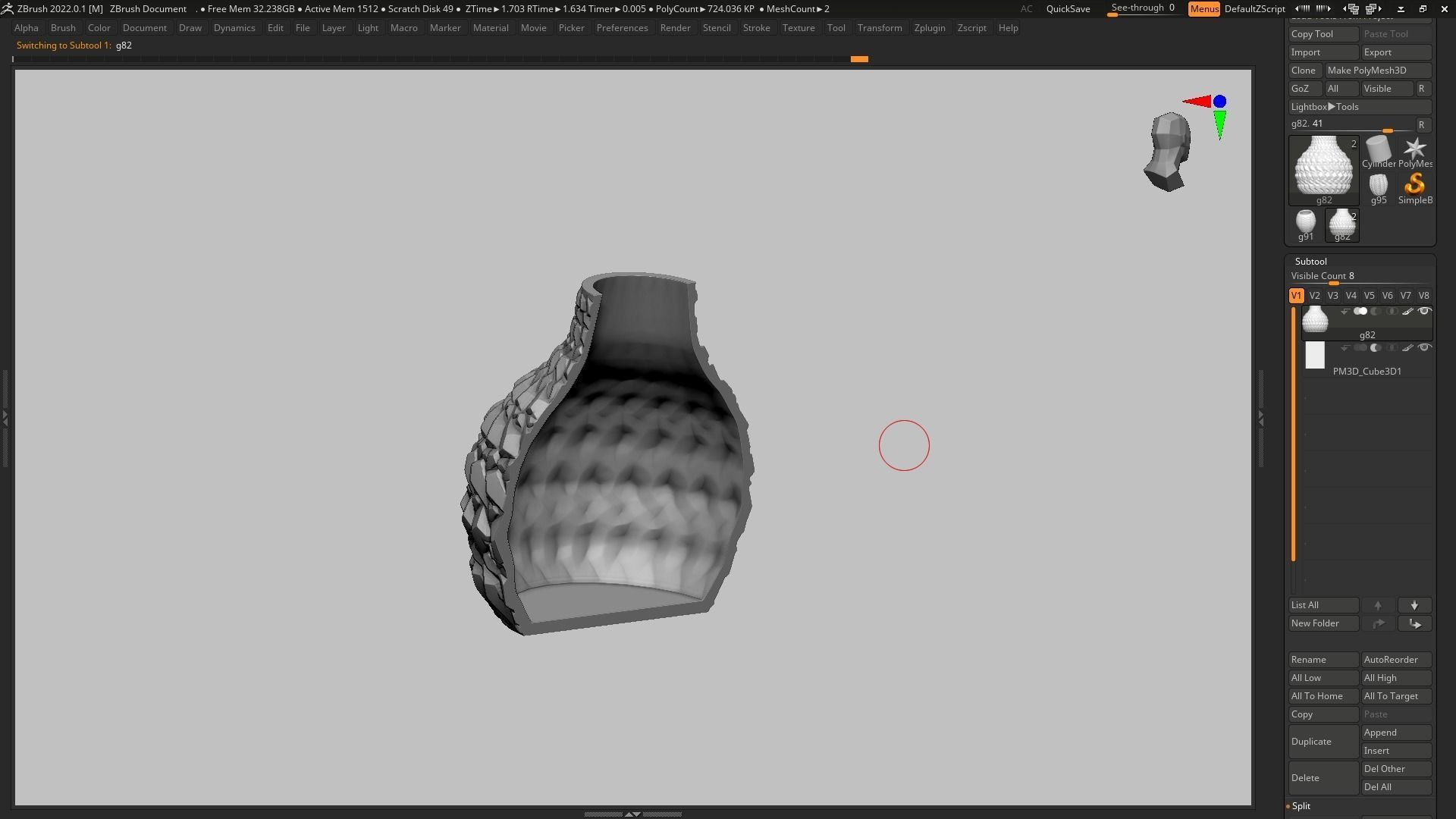 pot g82 3D print model  3D print model_16
