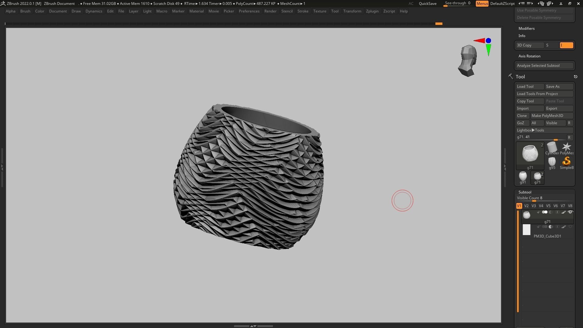 pot g71 3D print model 3D print model_7