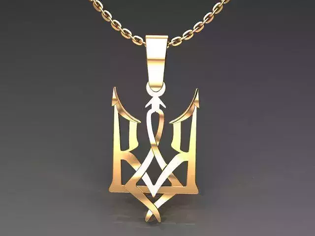 Gothic trident pendant
