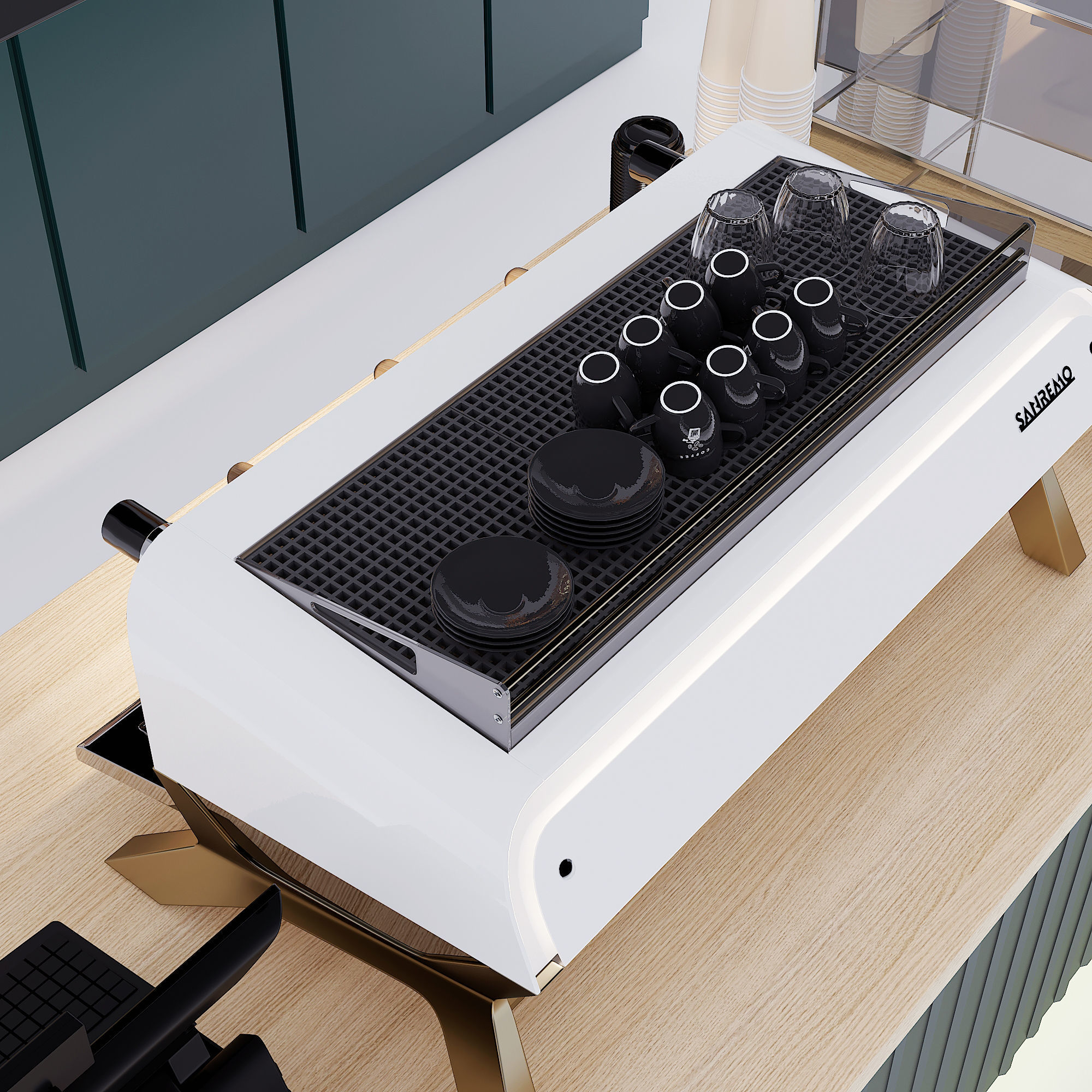 Cafe Bar AN01 Low-poly 3D model_4